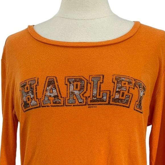 HARLEY DAVIDSON Tampa, Florida Orange Skull & Floral Graphics - Picture 5 of 11